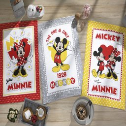 Pano de Copa Felpudo Estampado Dohler Mickey e Minnie 23 - 2