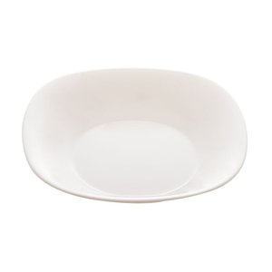 Prato Fundo de Vidro Opalino Carine White 21cm Lyor