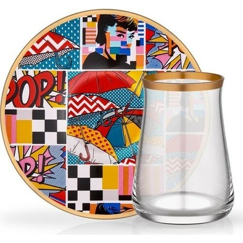 Xicaras De Chá Turca Popart 12 Peças