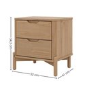 Ver imagem 2 de Mesa de Cabeceira Madeira Macica Taeda 2 Gavetas 52 Cm 3300u Tauari Festra