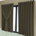 Ver imagem 1 de cortina blackout corta luz Lisboa 6,00 x 2,60 c/voal marrom