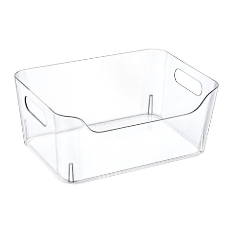 Organizador de Armários e Geladeiras Multiuso sem Tampa 7l Transparente - Mood