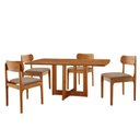 Ver imagem 2 de Conjunto de Mesa de Jantar Vitoria Tampo Laminado 120cm Barril 4 Cadeiras Bellini