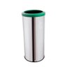 Lixeira Grande Inox Aro Esmaltado 50 Litros Cesto De Lixo - Verde - 1