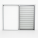 Ver imagem 1 de Veneziana 3 Folhas Aluminio Branco 1,00x1,20