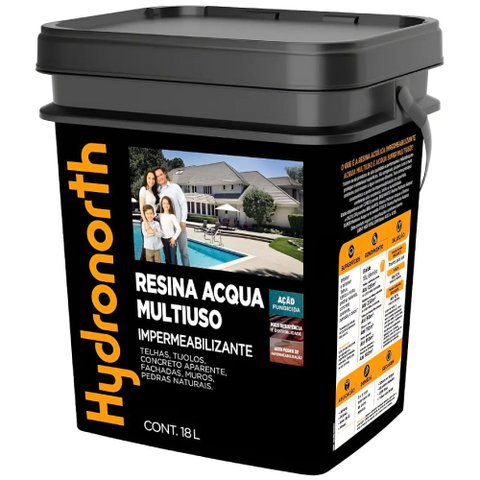 Resina Multiuso Acqua Brilhante Incolor 18 Litros - 00093195 - Hydronorth