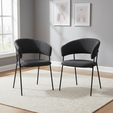 Conjunto 2 Cadeiras Modernas Estofadas Biella Fratini