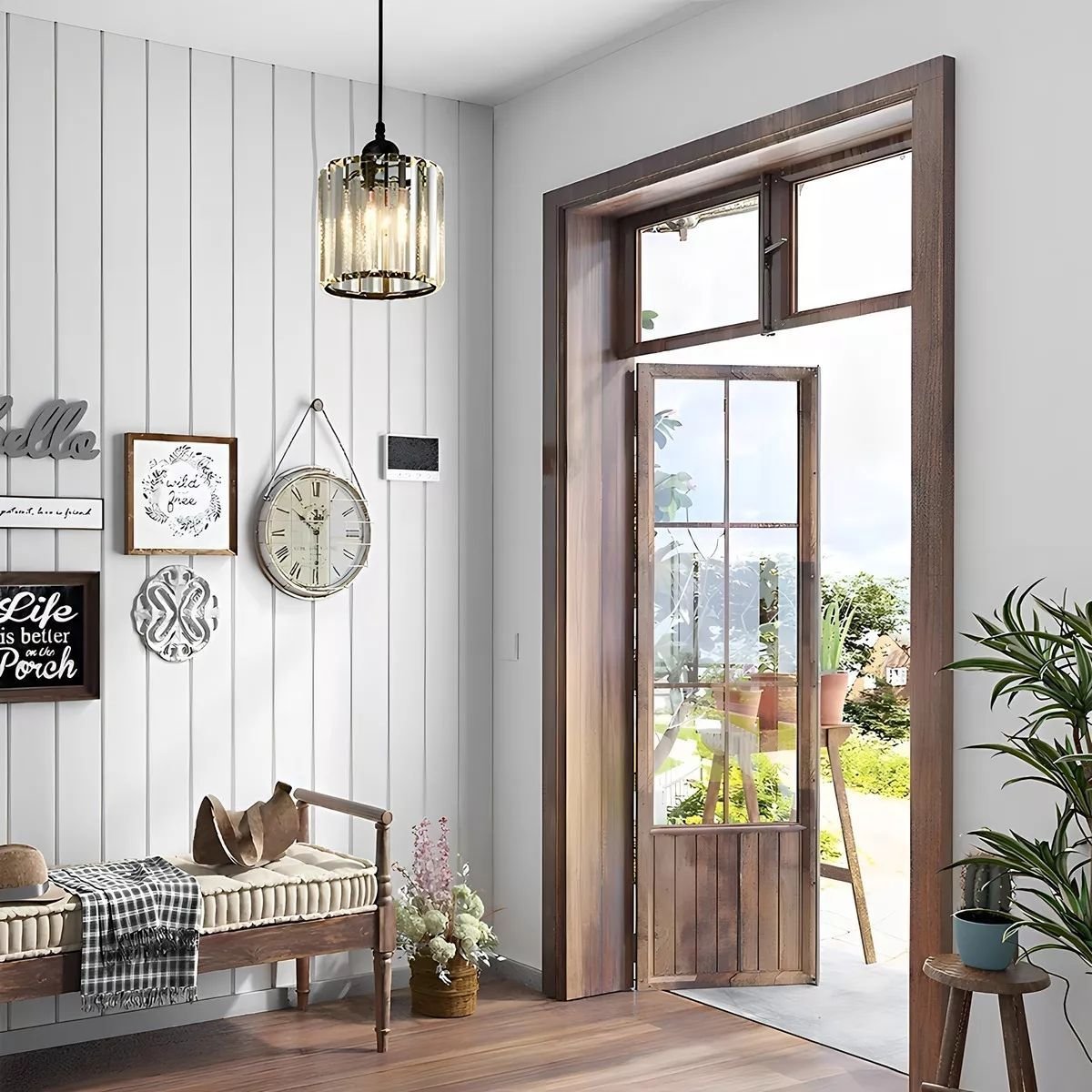 Luminária Lustre Pendente Teto 13cm Cristal Metal Gimpo Kjdd-e-001 Cor:preto - 3