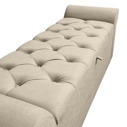 Divã Recamier Baú 1.30 para Cama de Casal Dubai Pávia Areia - Lh Móveis - 8