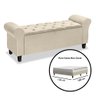 Divã Recamier Baú 1.30 para Cama de Casal Dubai Pávia Areia - Lh Móveis - 5