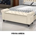 Ver imagem 4 de Divã Recamier Baú 1.30 para Cama de Casal Dubai Pávia Areia - Lh Móveis