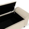 Divã Recamier Baú 1.30 para Cama de Casal Dubai Pávia Areia - Lh Móveis - 9