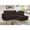 Ver imagem 1 de Sofá Istambul 2.60x2.10m Retrátil e Reclinável com Chaise - Marrom