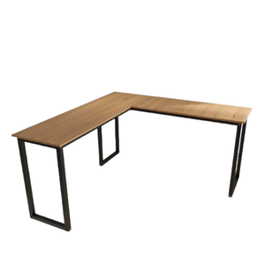 Mesa Em L 150x150 Home Office Estudo Preta Ou Mel ClickForte Marrom