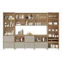 Ver imagem 2 de Cozinha Rainha 6 Peças 10 Portas Cristaleira Reflecta 100% MDF Bege/Greige