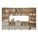 Ver imagem 2 de Cozinha Rainha 6 Peças 10 Portas Cristaleira Reflecta 100% MDF Bege/Greige