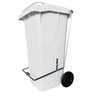 Lixeira 120l Retangular C/ Pedal E Rodas Branco Lar Plasticos 45 - 3
