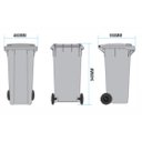 Ver imagem 2 de Lixeira 120l Retangular C/ Pedal E Rodas Branco Lar Plasticos 45