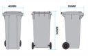 Ver imagem 2 de Lixeira 120l Retangular C/ Pedal E Rodas Branco Lar Plasticos 45