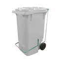 Ver imagem 1 de Lixeira 120l Retangular C/ Pedal E Rodas Branco Lar Plasticos 45