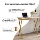Ver imagem 3 de Mesa para Computador X 90x53 com Estrutura em Ferro para Escritório - Ferro Dourado Tampo Off White