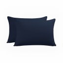 Ver imagem 3 de Kit 2 Porta Travesseiro Matelado Microfibra - Azul Marinho