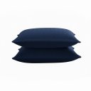Ver imagem 2 de Kit 2 Porta Travesseiro Matelado Microfibra - Azul Marinho