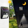 Luminária de Parede Luz Branca Recarregável Energia Solar com Sensor de Presença - 30 Leds - 5