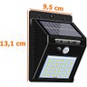 Luminária de Parede Luz Branca Recarregável Energia Solar com Sensor de Presença - 30 Leds - 4