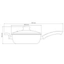Ver imagem 3 de Frigideira Wok Antiaderente de Starflon com Tampa de Vidro 24cm Tramontina Paris 2,8l Vermelho
