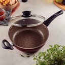 Ver imagem 2 de Frigideira Wok Antiaderente de Starflon com Tampa de Vidro 24cm Tramontina Paris 2,8l Vermelho