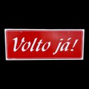 Ver imagem 2 de Placa de Sinalização Volto Ja 10x25 Cm Vermelho