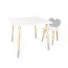 Kit Mesa e Cadeira Infantil Coração - Cinza - 1