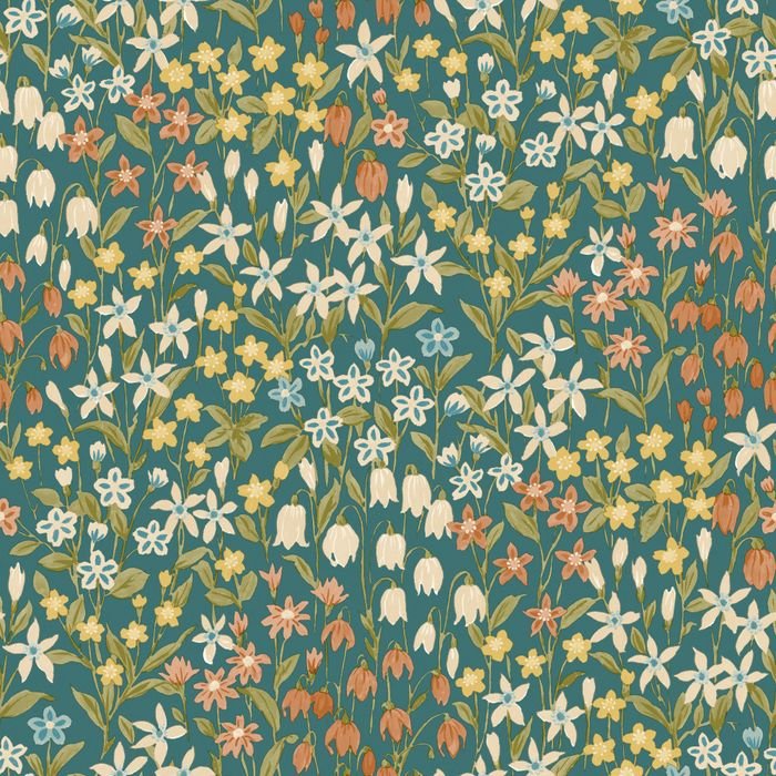 Papel de Parede Bucalo Ciara - Jardim Floral A64103 - 1