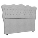 Ver imagem 1 de Cabeceira Casal King Cama Box 195cm Oregon I02 Bouclê Cinza - Mpozenato
