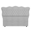 Ver imagem 6 de Cabeceira Casal King Cama Box 195cm Oregon I02 Bouclê Cinza - Mpozenato