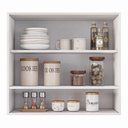 Ver mais imagens de Armário Aéreo Multiuso Lux 80cm 100%mdf 02 Portas com Nicho Integrado Branco - Abmaza