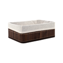 Ver imagem 4 de Cesto Organizador Dobravel Bambu Escuro 33x23x12 Mimo Style