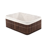 Cesto Organizador Dobravel Bambu Escuro 33x23x12 Mimo Style - 1