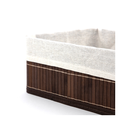 Ver imagem 6 de Cesto Organizador Dobravel Bambu Escuro 33x23x12 Mimo Style