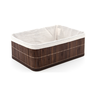 Cesto Organizador Dobravel Bambu Escuro 33x23x12 Mimo Style - 3