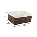 Ver imagem 2 de Cesto Organizador Dobravel Bambu Escuro 33x23x12 Mimo Style