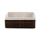 Ver imagem 5 de Cesto Organizador Dobravel Bambu Escuro 33x23x12 Mimo Style