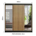 Ver imagem 3 de Guarda-Roupa Casal Madesa Reno 3 Portas de Correr com Espelhos Preto/Rustic Cor:Preto/Rustic