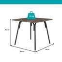 Ver imagem 3 de Mesa de Jantar 4 Lugares Quadrada 0,90m 1596 Carraro Legno