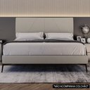 Ver imagem 7 de Cama Casal Queen com Cabeceira 165cm Pés Metálicos Elisa S05 Linho Bege - Mpozenato