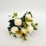 Crisântemo Branca Buquê 40x18cm Flor Planta Artificial - 4