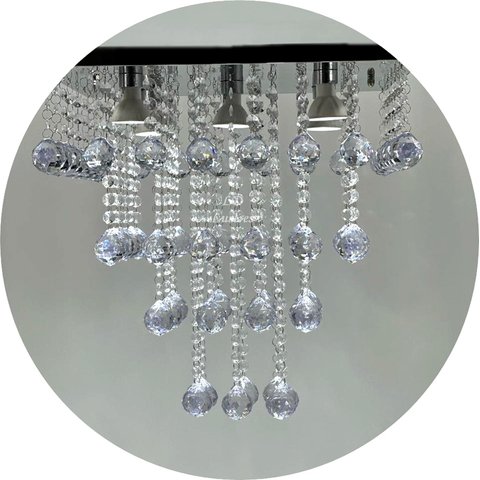 Pendente de Cristal Acrílico Alto Brilho para Sala de Jantar