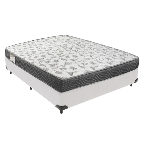 Cama Box Viúvo Branco e Colchão Iso 100 D33 Ortobom