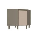 Ver imagem 1 de Balcão de Cozinha Canto Oblíquo Connect 1 Porta s/ Tampo Duna/Cristal - Henn